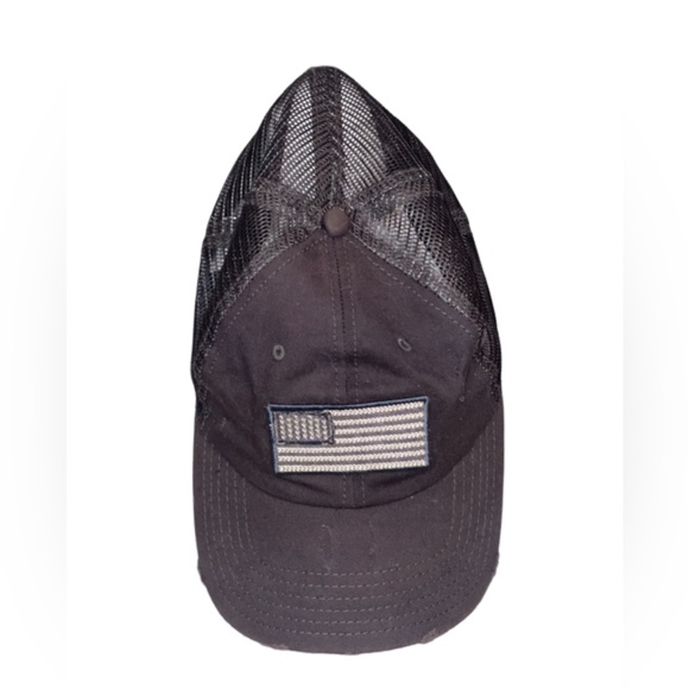 Distressed Navy Chambray Flag Baseball Cap by Free Authority OS